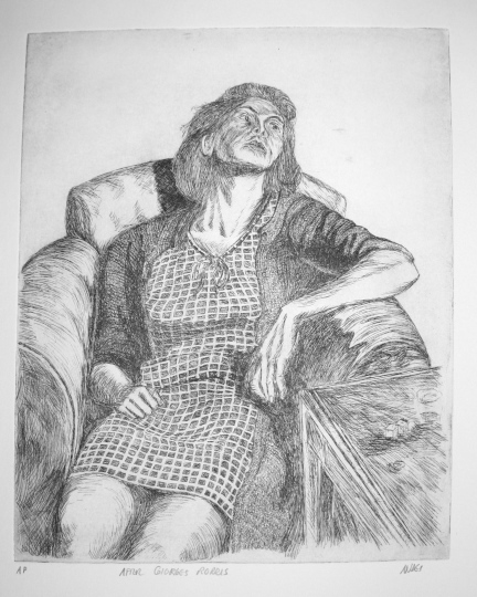 woman in chair after G. Rorris